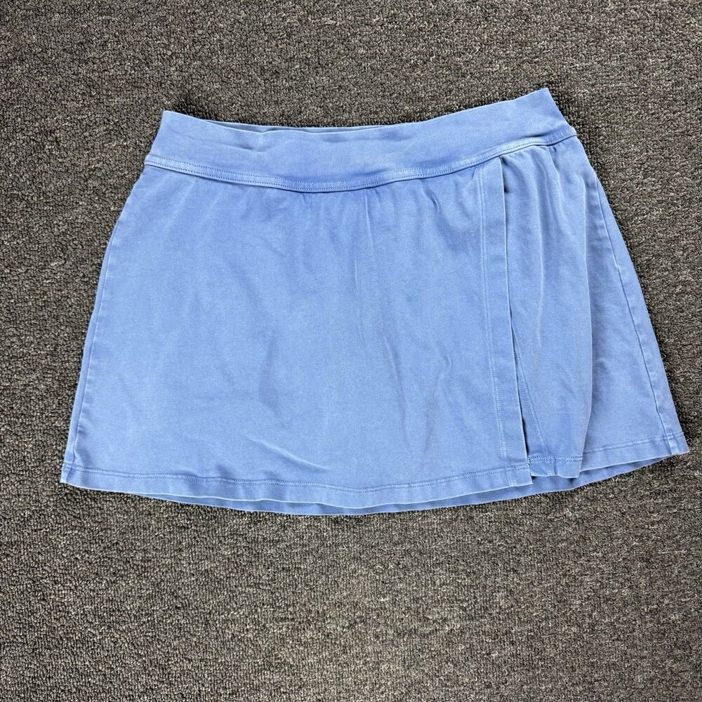 Aerie Offline Mini Skort Skirt Size Small Light Blue Buttery Soft Preppy Coastal